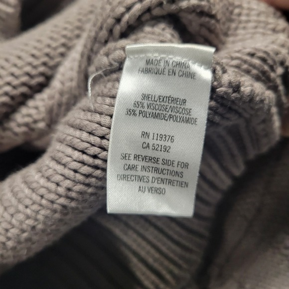 Helmut Lang Size Medium Taupe Gray Open Knit Crew Neck Sweater Skeletal Cord - Picture 6 of 8